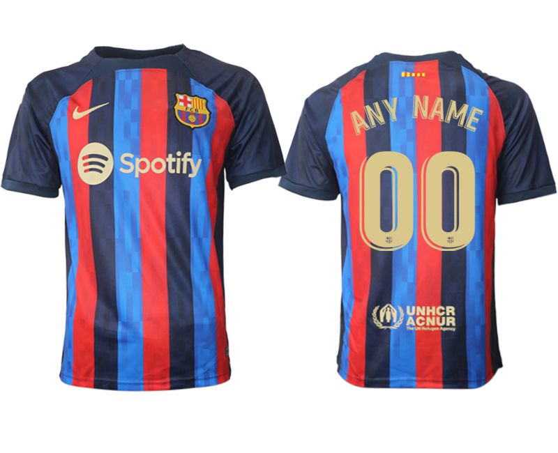 Men 2022-2023 Club Barcelona home aaa version blue customized Soccer Jersey->customized soccer jersey->Custom Jersey